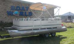 2001 Northwood 1819 Oasis Pontoon & 40HP Mercury Outboard. Motor Runs Great! This Pontoon Has Two Swivel Fishing Seats Up Front, Front Cup Holders, 3 Gates (One On Each Side), Rear Bench Seating With Storage, Port Side Bench With Live Well Table, Swivel