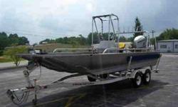DUCK HUNTERS,DEER HUNTERS,BIG TIME FISHERMAN,OR IF YOU HAVE ALWAYS DREAMED OF BECOMING A SWAMPMAN AND WANTING TO CATCH THE BIG GATOR,THEN THIS IS THE BOAT FOR YOU, 2002 20FT ALUMNIUM FLAT BOTTOM JON BOAT,8FT WIDE,CENTER STEER, 2005 MODEL 225 HONDA V-TEC