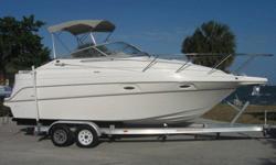 TAKE A LOOK AT THIS EXTRA CLEAN 2002 MAXUM 2400 SCR. THIS BOAT IS IN EXCELLENT CONDITION WITH VERY LOW HOURS. Â· 5.0 220 HP MERCRUISER WITH 134 HOURSÂ· SHORE POWERÂ· REVERSE CYCLE A/C AND HEATÂ· HOT WATER HEATERÂ· MARINE HEADÂ· DEPTHFIDNERÂ· DUAL BATTERIESÂ·