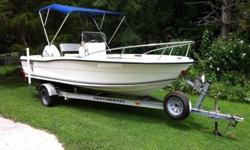 2003 18 ft Angler Center Console. Great Condition. Turn key ready!MOTOR--2003 90 Johnson, low hours.Garmin Fishfinder 80.Plenty of Storage Space.Spare Tire, Extra trailer wiring/lights.Life vests .Winterized every year and kept inside.TRAILER- with new