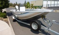 This 2003 Northwest Jet Freedom Series is in excellent condition. It is 19 feet long and 21 feet long overall. It is powered by a Honda 130 and a Honda 20 Motors and is equipped with a Lowrance Fish Finder and a Stereo with CD. We even have the original