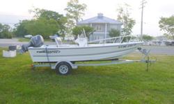 You are looking at a great running good looking 17ft Triumph Center Console ,they are described as the worlds toughest boats ! , This one has seen very little use last year. This boat starts right up runs quiet and strong gets up on plane and runs and