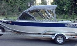 Very well maintained 19' 2005 North River Trapper with 92 hours. The boat is washed down after each use and stored inside. It is fast and outruns the big outboards when it's time to head to the top of the drift. It's a great boat for fishing the Columbia,