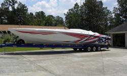 This is an outstanding 2005 Baja Outlaw 40 located in San Antonio Texas It has custom paint, full cover, cockpit cover, halon fire system and new carpet. Tri axle trailer Very well cared for. The Outlaw 40 is the biggest and most exciting boat in the Baja