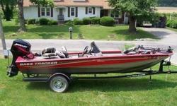 2005 Bass tracker 175 special edition for sale. this boat not only looks great but runs great also. The boat has a 50 horse mercury outboard with automatic oil injector to fill and go. The boat has a 46 lb motorguide trolling motor,2 electric winches for