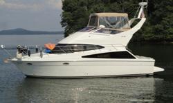 Erwin Marine Knoxville offers this one owner Freshwater Undercover 33 Super sport with about 455 hours on 6.0l MPI 375 HP Crusader Inboards. It is equipped with Generator; Heat & Air; Bimini Top with Full Enclosures; Transom Shower; Master Stateroom
