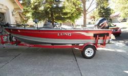 Great all purpose fishing boat. 120 hours .16.5 feet. Very economical 90HP 4-stroke Mercury w/ Easy Troller trolling plate, stainless steel prop, 24 Volt Minn-Kota 65lb thrust troll motor w/ copilot remote. Lowrance LMS520C locators both front and console