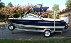For Sale is our 2006 Bayliner 195 that is no longer being used. It is in perfect mechanical condition and is ready to start enjoying the water without having to invest anything in safety gear, sporting equipment or maintenance. The 135 HP motor is very