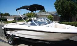 Make:Chaparral.Model:180 SSI.Length:180.Engine Model:MerCruiser Alpha 4.3 V6.Horsepower:225.Engine Hours:30.Propulsion Type:SINGLE I/O.Hull Material:FIBERGLASS/COMPOSITE.Fuel Type:GAS.Fuel:23 gallons .2006 Chaparral 180 SSI,***ONLY 30HRS** WARRANTY ON