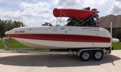 ,./2006 Chaparral Sunesta 232 Open Bow Deck Boat.Brilliantly outfitted with a 280 Horsepower Volvo Penta 5.0 Gxi motor with Volvo Penta Duoprop Drive. She has only 153 hours of total use.Certainly to make the whole family happy, whether island hopping,