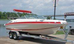 Year: 2006Hull Material: Fiberglass Make: KayotTrailer: Included Model: S 225Use: Fresh Water Type: DeckEngine Type: Single Inboard/Outboard Length (feet): 24Engine Make: Mercruiser Beam (feet): 8.6Engine Model: 350 MAG MPI 300HP Bravo 3 SUPER MINT 2006