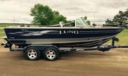 2006 Lund 1950 Tyee Gran Sport "Greatness is yours if you want it." Comes with 5.7L Mercruiser and a 9.9 4-stroke Kicker. Electronics include Lowrance X-37C & 334C gps, Motorguide 24V, On Board charger, Cover, Sun-top and bow cover all loaded on a 2006