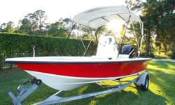 2006 Mako 181, 18' Center Console Boat, w/ Mercury Optimax 90hp 350hrs, good compression, starts right up and runs strong, hull, floor, transom are all solid, includes Bimini Top, brand new Garmin fish finder, life vests, flares, fenders, rope lines, and
