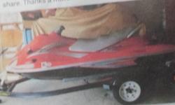 20006 Yamaha WaveRunner 110 horsepower less than 100 hours. Three person seating for sale in Fort Worth. Will pull a slalom skier, comes with trailer skis kneeboard two ropes and attachments asking $5500.00. Trailer will get new tag in May REGISTRATION