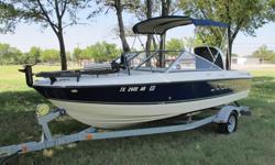 2007 Bayliner 195 Discovery fish and Ski, very clean, and has nice trailer.This Bayliner 195 Discovery is an excellent boat that offers speed and comfort. It features excellent handling with an inboard/outboard Mercruiser 3.0 135HP that delivers