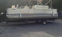 2007 BEACHCOMBER PONTOON BOAT IN EXCELLENT CONDITION BOUGHT NEW IN 2008. INCLUDES A 2007 YAMAHA 50 HP OIL INJECTED 2 STROKE OUTBOARD ENGINE AND A 2007 HUSTLER TRAILER W/ FRONT BOARDING LADDER. ALL ARE IN EXCELLENT CONDICTION . THE BOAT HAS ALWAYS BEEN