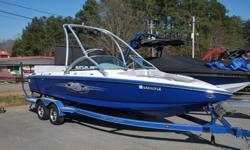 Awesome, really nicely equipped, 2007 Centurion Typhoon C4 23 foot Wakeboard and Wakesurf boat for sale. This boat is in fantastic condition inside and out and comes LOADED with color matched snap on bow and cockpit covers, color matched tandem axle