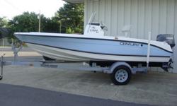 NEW NEVER TITLED 2007 CENTURY 1701 CENTER CONSOLE BAY BOAT. THE BLUE AND WHITE EXTERIOR HAS NO DAMAGE... VERY NICE! IT IS 17FT 2 INCHES LONG WITH A 7 FT BEAM . LIVE WELL FOR BAIT AS WELL AS A 180 QT FISH BOX. YAMAHA 90 TLR ENGINE. THE BOAT WILL HAVE A