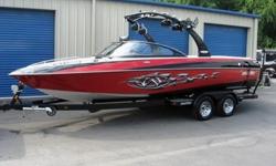 You are looking at a 2007 Malibu Wakesetter LSV in like new condition. This is a one owner Malibu that has been stored inside during the winter months. It features a 5.7 liter Indimar 350 inboard engine with a v-drive. The boat is 23 feet in length and