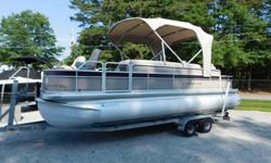 This 2007 23 foot Premier Fishing Pontoon is in awesome condition inside and out. It just came in yesterday and hasn't even been washed in the pics below. It comes complete with the trailer and a 50hp Honda 4 stoke motor with only 118 hours. The boat was