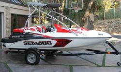 This Sea Doo speedster has only 7 hours on it and is like new!!!!! it is the supercharged model with 215hp and has tower and cockpit carpet and color Garmin fish finder cover trailer,stereo cd player ect.... it has been on trailer since new and must be