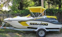 07 Sea Doo Speedster 150 with only 30 hours on it. Comes as pictured on a single Sea Doo brand trailer. Boat was just serviced by local dealer and needs nothing! Trailer was stored outside and has some surface rust but is structurally sound and tows very