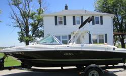 2007 Sea Ray 175 Sport. All interior upholstery is in excellent condition. Center section to turn the front bow into a bed is provided. Boat is complete with full mooring cover as well as cockpit and bow covers. Also includes bimini top.All electronics
