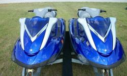 This is a great set of skis. You are looking at a matching set of 2007 Yamaha FX HO Cruisers. Only 60 hours on each of them since new. Skis are in excellent condition as you can see from the photos. Seats are in great shape. No rips, tears, or