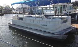 steering,stainless steel prop, SE package and color match railings and Vinyl flooring cover. Have a tradein? We need it! 22' long, 8'6" wide, 25" pontoons, dry weight 1990 lbs. 15 person capacity and a 36 gallon fuel tank. Have a tradein? We need it. Need