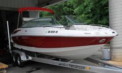 This boat must have been special ordered! It is a Crownline 220 22 foot bowrider with a Mercruiser 5.7L 350 Mag multiport fuel injected V8 with 300hp and only 82 HOURS and Corsa EXHAUST!! This boat will fly and it sounds amazing. It is in amazing
