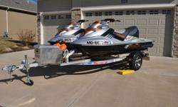 *** ORIGINAL OWNER***Two 2008 Sea-Doo personal watercrafts with 255 horsepower supercharged intercooled 1494cc racing inspired Rotax 4-TEC enginesINCLUDING: * 2010 Triton Elite trailer w/mag wheels (EXCELLENT condition) * Custom mounted diamond plated