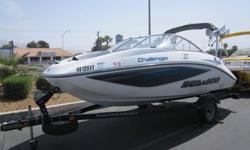Fun times are ahead with this 2008 Sea-Doo 180 Challenger, powered with the Rotax 215 horsepower engine. Featuring a tower for water sports, an upgraded stereo system with tower speaks and amplifier, this boat is perfect for family fun. Please feel free
