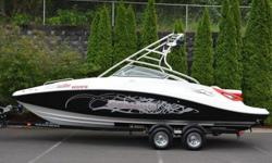2008 SeaDoo Challenger 230 Wake Edition 430 HPYear: 2008Engine: Twin Supercharged Rotax 215-HPDrive Train: Twin Jet DriveTransmission: AutomaticMiles/Hours: 11 Hours Sea-Doo 230 Wake model combines twin Rotax 4-TECTM four-stroke technology for the highest
