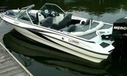 THIS BOAT IS A NICE BOAT AND IN EXCELLENT CONDITION AND HAS BEEN USED VERY LITTLE. I DO NOT THINK I HAVE USED THE BOAT A DOZEN TIMES SINCE I HAVE HAD IT! IT HAS BEEN KEPT COVERED AND UNDER A SHELTER! IT HAS NEVER BEEN IN SALT WATER, BUT HOWEVER IS BIG