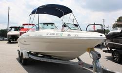 This one owner, 2010 Sea Ray 205 Sport 21 foot bow rider has tons of great options and is in awesome condition inside and out. The boat is powered by the 225 hp Mercruiser 4.3L V6 MPI motor with ONLY 116 hours!! That's right only 116 HOURS used on