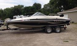2010 Tahoe Deck Boat I/O 21.5 ft V8 Fuel Injection 300 hp Mercruiser Low hours, Has a fishing package with seats for front & rear of boat, Live well, Fish Finder, Coolers under both seats in bow & built in Rear Swim Deck, Double Sided Sink with faucet on