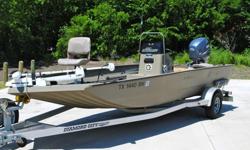 THIS BOAT CAN GO IN VERY SHALLOW WATER WITHITS ROBUST CONSTRUCTION AND THE JACK PLATE. THE ENGINE WAS JUST TESTED AND THECOMPRESSION IS 175 PSI ACROSS ALL CYLINDERS. IT IS FULLY SERVICED AND LAKEREADY. SHE HAS A NICE LIVE WELL IN THE FRONT OF THE CENTER