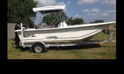 19' Carolina Skiff single outboard with less than 20 hours. Mostly used in fresh water. Suzuki 90 HP motor, Center Console, Bimini Top, Rear jump seats, Jump seat in front of center console, Two live wells, McClain Trailer. One Owner. Call or text if