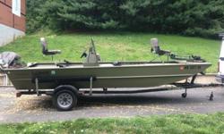 2011 Lowe Roughneck R1860CC in excellent condition, very little use. Minn Kota Maxxum 24V 80lb. bow mount. On board 2 bank charger. Starter battery, two new trolling motor batteries. Hummingbird. fish finder. 2 pedestal seats. Cover. Karavan painted
