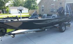 2012 Lowe Stinger 175:17.5ft, 60 4Stroke Merc, MinnKota Edge, Lowrance HDS/Elite.It has a Mercury 60 EFI 4Stroke engine that purs like a kitten and is up to date on all regular maintenance. The boat is equipped with a MinnKota Edge 70 Lb thrust trolling