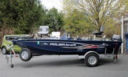 Garage Stored, amazing condition with lots of added extras.100% Freshwater only.Very low hours of use.Smoke-free home.* 16 Ft. Aluminum - 100% carpeted* 7 ft. Beam* 2012 Yamaha T9.9 Outboard Motor - fully maintained* 4 mooring cleats* 2 driving seats* 2