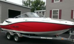 2012 Sea Doo Challenger 210. It was purchased brand new in 2012. Currently it has 13hrs on it. My father is selling because he does not have time to use it and the hours reflect that. The only thing that has been added to the boat is carpet. It was