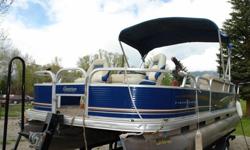 Used very few Times in Great condition, Includes Mercury 75hp 4 stroke Motor, and Nissan 6 hp 4 stroke Kicker motor. Lorrance Fish finderBimini Top With Dressing room 2 Live wells also has 2 downriggersGreat seats plenty of storage all the extrasPre wired
