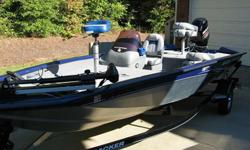 All aluminum power-trac transom for a quicker holeshot, ~ Minn Kota 12v, 45 lb thrust, foot control trolling motor, ~ Lowrance X-4 Pro fishfinder w/surface temperature an additional Lowrance Elite-5X HDi fishfinder.Send your phone and I will call you.