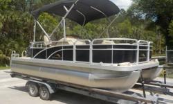 LIKE NEW- 2013 BENNINGTON 20 SFX FAMILY PONTOON BOAT POWERED BY A YAMAHA 50 HP 4-STROKE MOTOR WITH ONLY 5 HOURS AND COVERED UNDER FACTORY MOTOR WARRANTY THROUGH 2/6/2018.This boat is not even broke in or due for her first service yet. Be sure to watch the
