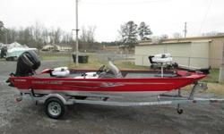 Here is a very nice little crappie boat.....17 feet.. Nice Nice... is a little dirty.... but perfect..... runs perfect..... everything works.... this boat is perfect...Warranty left on engine.... Nice boat.... and I sell them very cheap...used very