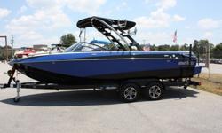 Super Clean, nearly new and very well equipped this 2013 Malibu 23LSV Wakesetter Wakeboard and Wake Surf Boat is in awesome condition inside and out. It comes with upgraded stereo system including , (4) tower speakers, (8) interior speakers, transom and