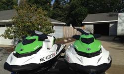 2013 Sea Doo GTS 130 jet ski's with trailer. Both machines have between 130 and 140 hours on them. Great condition! Comes with trailer and individual covers for each machine. Trailer was purchased new with the Sea Doo's. Includes the regular key and a