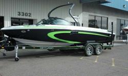 The 2014 Centurion Enzo SV244 is the flagship of the Centurion Boats lineup and is the official towboat of the World Wake Surfing Championship. The deep-V hull from the Enzo SV series has towed the premier wake surfing tournament each year from 2007-2014.
