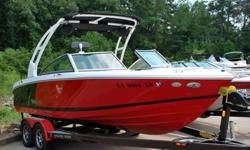 This 2014 Cobalt 220 WSS is LOADED to the gills with virtually every option you could possible get on a Cobalt and then some. It comes with a factory wake tower, tower bimini top, (2) tower speakers, amp, walk through transom, snap in carpet and snap on